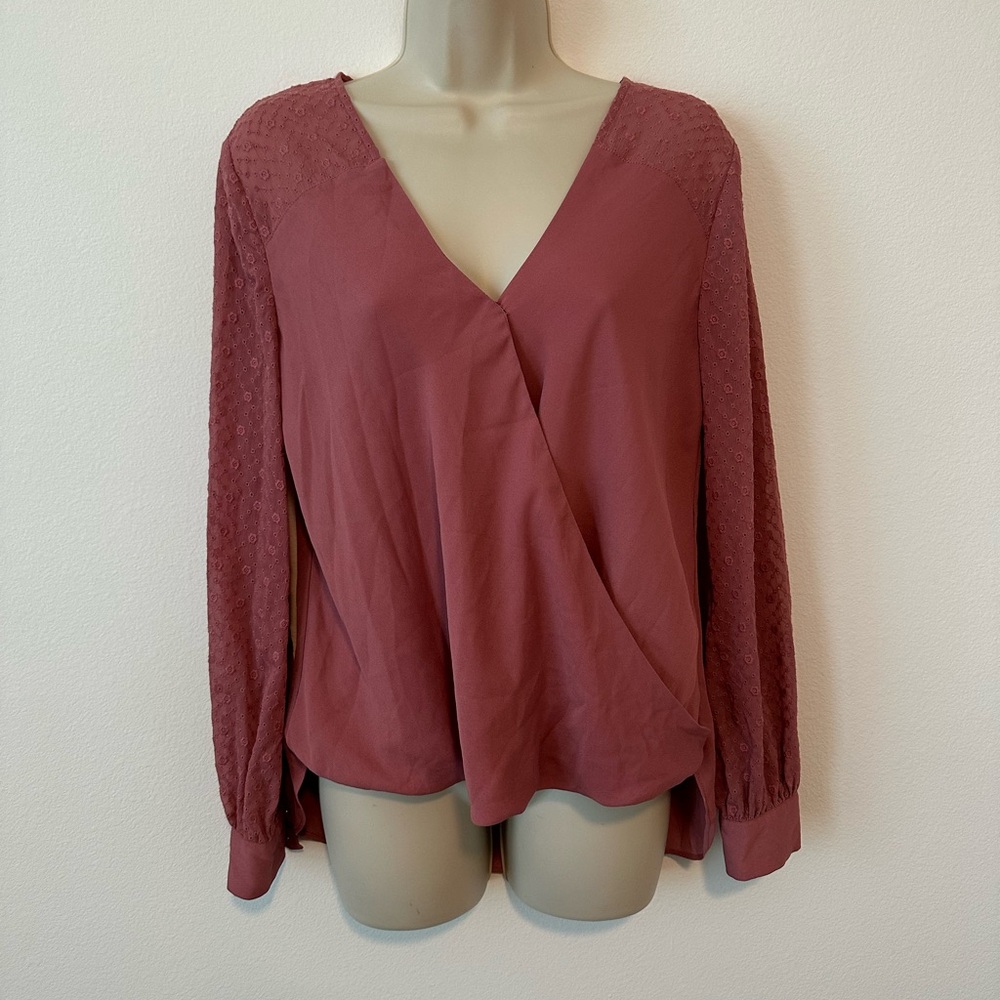 Ever New Women's Wrap Blouse - Dusty Rose